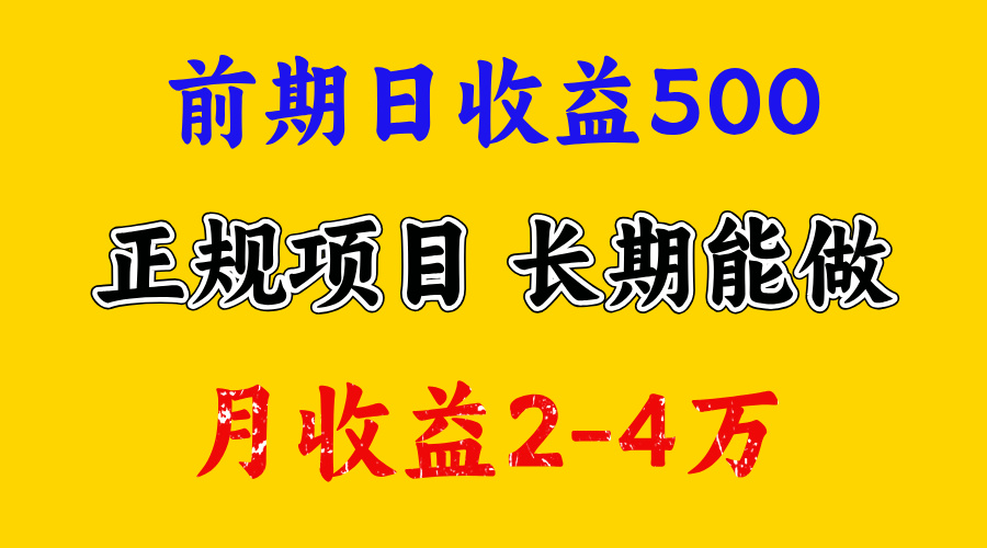 开始一天500左右，熟悉后一天收益3000+，寒假马上来了，抓住机会