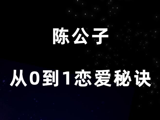 陈公子《从零到一恋爱秘诀》PDF