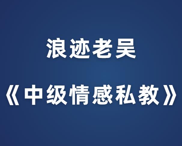 浪迹教育老吴《中级情感私教》