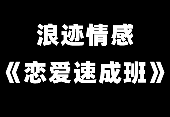 浪迹情感世界导师《恋爱速成班》