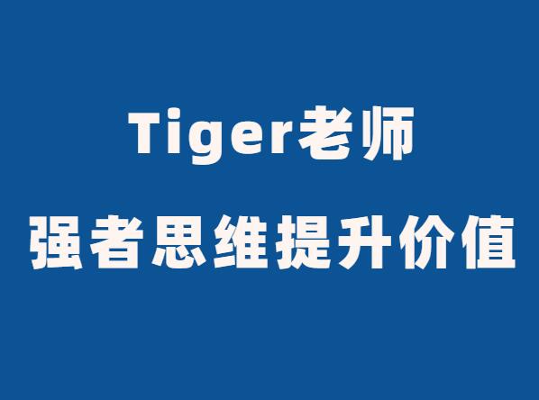 Tiger老师《强者思维提升价值课》