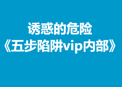 诱惑的危险《五步陷阱vip内部》