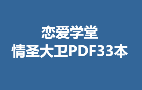 恋爱学堂《情圣大卫》PDF33本